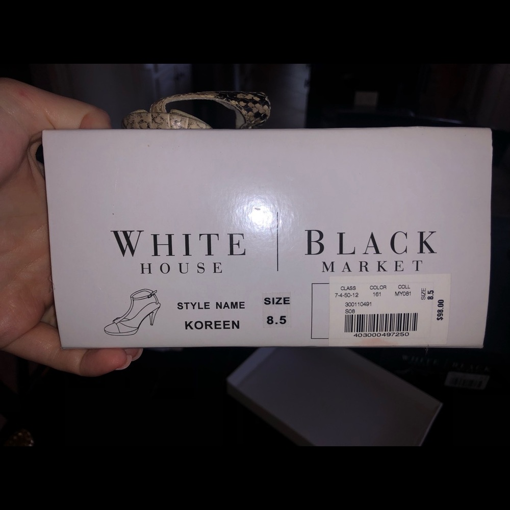 White House Black Market Snakeprint Heels - Picture 3 of 4